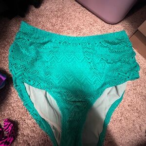 Torrid Teal Lace High-Waist Panties